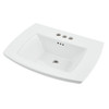 0445004.020 Edgemere 4-in Centerset Pedestal Sink Top, White