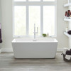 2766034.020 Loft 63 x 30-in Rectangle Freestanding Bathtub Center Drain with Integrated Overflow, White