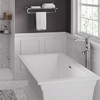 2546004.020 Town Square S 68 x 36-in Freestanding Bathtub Center Drain with Integrated Overflow, White
