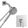 TWWCSK603296-KI01GPC Titan 60-in x 32-in x 96-in Walk-In Shower Kit with End Drain, White Caruso, Polished Chrome