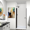 LSD247006C-MB Lyna 24-in x 70-in Pivot Shower Door, Matte Black 