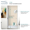 LSD247006C-MB Lyna 24-in x 70-in Pivot Shower Door, Matte Black 