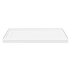 FSL6036L-01 60-in x 36-in Cast Solid Surface Low Profile Shower Base with Linear Concealed Left Hand Drain, White 