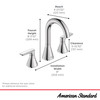 7061801.295 Aspirations 8-inWidespread 2 Handle Bathroom Faucet 1.2 gpm and 4.5 L/min with Lever Handles, Brushed Nickel 