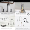 7105801.GN0 Studio S 8-inWidespread 2 Handle Bathroom Faucet 1.2 gpm and 4.5 L/min with Lever Handles, Brushed Cool Sunrise 