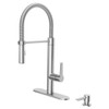 7612350.075 Grayson Semi Professional Single Handle Kitchen Faucet, Stainless Steel 