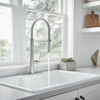 7612350.075 Grayson Semi Professional Single Handle Kitchen Faucet, Stainless Steel 