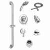 TU662SG213.002 Commercial Shower System Trim Kit 1.5 gpm/5.7 Lpm with 36 Inch Slide Grab Bar, Hand Shower and Showerhead, Polished Chrome 