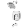 TU612502.002 Crawford 2.5 gpm/9.5 L/min Tub and Shower Trim Kit with Showerhead, Double Ceramic Pressure Balance Cartridge with Lever Handle, Polished Chrome 