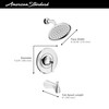TU617508.002 Glenmere 1.8 gpm/6.8 L/min Tub and Shower Trim Kit with Water Saving Showerhead, Double Ceramic Pressure Balance Cartridge with Lever Handle, Polished Chrome 