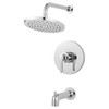 TU105508.002 Studio S 1.8 gpm/6.8 L/min Tub and Shower Trim Kit with Rain Showerhead, Double Ceramic Pressure Balance Cartridge with Lever Handle, Polished Chrome 