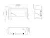 UATTR603222-R Ursula AFR 60-in x 32-in x 22-in Alcove Acrylic Bathtub With Right Hand Drain, White (Glossy) 