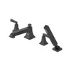American Standard T455901.243 Town Square S Bathub Faucet with Lever Handles and Personal Shower for Flash Rough In Valve, Matte Black 