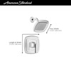 American Standard TU612501.002 Crawford 2.5 gpm and 9.5 L/min Shower Trim Kit with Showerhead, Double Ceramic Pressure Balance Cartridge with Lever Handle, Polished Chrome 