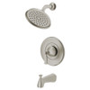 TU617508.295 Glenmere 1.8 gpm/6.8 L/min Tub and Shower Trim Kit with Water Saving Showerhead, Double Ceramic Pressure Balance Cartridge with Lever Handle, Brushed Nickel 
