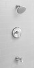 TU186508.002 Fluent 1.8 gpm/6.8 L/min Tub and Shower Trim Kit with Water-Saving Showerhead, Double Ceramic Pressure Balance Cartridge with Lever Handle, Polished Chrome 