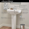 0467208.020 Reliant 22-in Pedestal Sink Top Only, 8-in Widespread Holes, White 