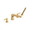 T105901.GN0 Studio S  Bathtub Faucet with Lever Handles and Personal Shower for Flash Rough In Valve, Brushed Cool Sunrise 