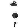 TU105508.243 Studio S 1.8 gpm/6.8 L/min Tub and Shower Trim Kit with Rain Showerhead, Double Ceramic Pressure Balance Cartridge with Lever Handle, Matte Black 