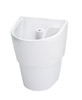 9118111.020 Drain and Heater Infection Control Wall Hung EverClean Sink with Shroud, A-M Drain and A-M P-Trap, White 