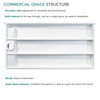 FSC6030L-01 60-in x 30-in Cast Solid Surface Shower Base With Left Hand Drain, White