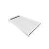 FSC6034L-01 60-in x 34-in Cast Solid Surface Shower Base With Left Hand Drain, White