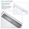 FSC6034L-01 60-in x 34-in Cast Solid Surface Shower Base With Left Hand Drain, White