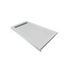 FSC6034L-87 60-in x 34-in Cast Solid Surface Shower Base With Left Hand Drain, Concrete