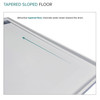 FSC6034L-87 60-in x 34-in Cast Solid Surface Shower Base With Left Hand Drain, Concrete