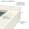 FSC6030L-02 60-in x 30-in Cast Solid Surface Shower Base With Left Hand Drain, Cameo