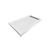 FSC6032R-01 60-in x 32-in Cast Solid Surface Shower Base With Right Hand Drain, White