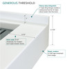 FSC6032R-01 60-in x 32-in Cast Solid Surface Shower Base With Right Hand Drain, White