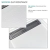 FSC6030R-01 60-in x 30-in Cast Solid Surface Shower Base With Right Hand Drain, White