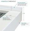 FSC6030R-01 60-in x 30-in Cast Solid Surface Shower Base With Right Hand Drain, White
