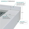 FSC6032R-87 60-in x 32-in Cast Solid Surface Shower Base With Right Hand Drain, Concrete