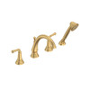 T052901.GN0 Delancey Bathtub Faucet with  Lever Handles and Personal Shower for Rough-In Valve, Brushed Cool Sunrise 