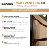 ACF2-70 Foldable Compact 12-in x 96-in x 0.4-in 2 Pack Wall Panels, Light Oak