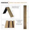 ACMF2-70 Foldable Compact Max 12-in x 96-in x 0.4-in 2-Pack Wall Panels, Light Oak