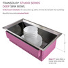 PUSS331911GM Studio 33-in x 19-in x 11-in 14 Gauge Super Single Bowl Undermount Stainless Steel Kitchen Sink With SinkPocket™, Bottom Sink Grid, And Flip-Top Sink Strainer, Gun Metal