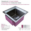 PUSB15159GM 15-in x 15-in x 9-in 14 Gauge Single Bowl Undermount Stainless Steel Kitchen/Bar Sink With SinkPocket™, Bottom Sink Grid, And Flip-Top Sink Strainer, Gun Metal