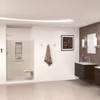 SWK483672-28V SaraMar 48-in x 36-in x 72-in Glue to Wall 3-Piece Shower Wall Trimmable Kit, Cashew Velvet