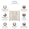 SWK483672-49V SaraMar 48-in x 36-in x 72-in Glue to Wall 3-Piece Shower Wall Trimmable Kit, Sand Creme Velvet