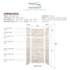 SWKX36367224-48 SaraMar 36-in x 36-in x 96-in Glue to Wall 6-Piece Shower Wall Trimmable Kit with Extension, Biscotti Marble