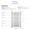 SWKX36367224-50V SaraMar 36-in x 36-in x 96-in Glue to Wall 6-Piece Shower Wall Trimmable Kit with Extension, Lunar Velvet