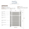 SWKX48367224-27 SaraMar 48-in x 36-in x 96-in Glue to Wall 6-Piece Shower Wall Trimmable Kit with Extension, Grey Beach