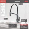 9693-AR-DST Pivotal Single Handle Lever Faucet in Arctic Stainless