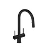 AZ801BK Azure Two Handle Pulldown Kitchen Faucet, Black