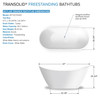 K-AFTS6731-M31 Skylar Grande 67-in x 31-in x 27-in Freestanding Acrylic Bathtub Kit With Center Drain And Bath Pillow, White (Matte)