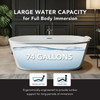 K-AFTM5931-M31 Maris 59-in x 31-in x 23-in Freestanding Acrylic Bathtub Kit With Center Drain And Bath Pillow, White (Matte)