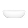 BA3NSWOF Barcelona 70-1/2-in X 34-in Freestanding Soaking Bathtub with Overflow Hole, Standard White